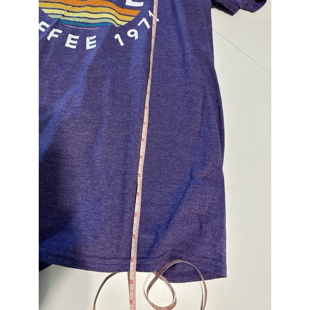 Starbucks Coffee Pride June Purple woman’s Large V-Neck T-Shirt Rainbow Logo - Picture 4 of 7